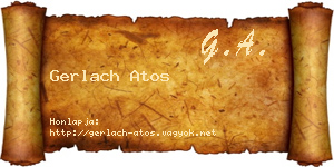 Gerlach Atos névjegykártya